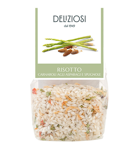 Risotto Carnaroli agli asparagi e spugnole